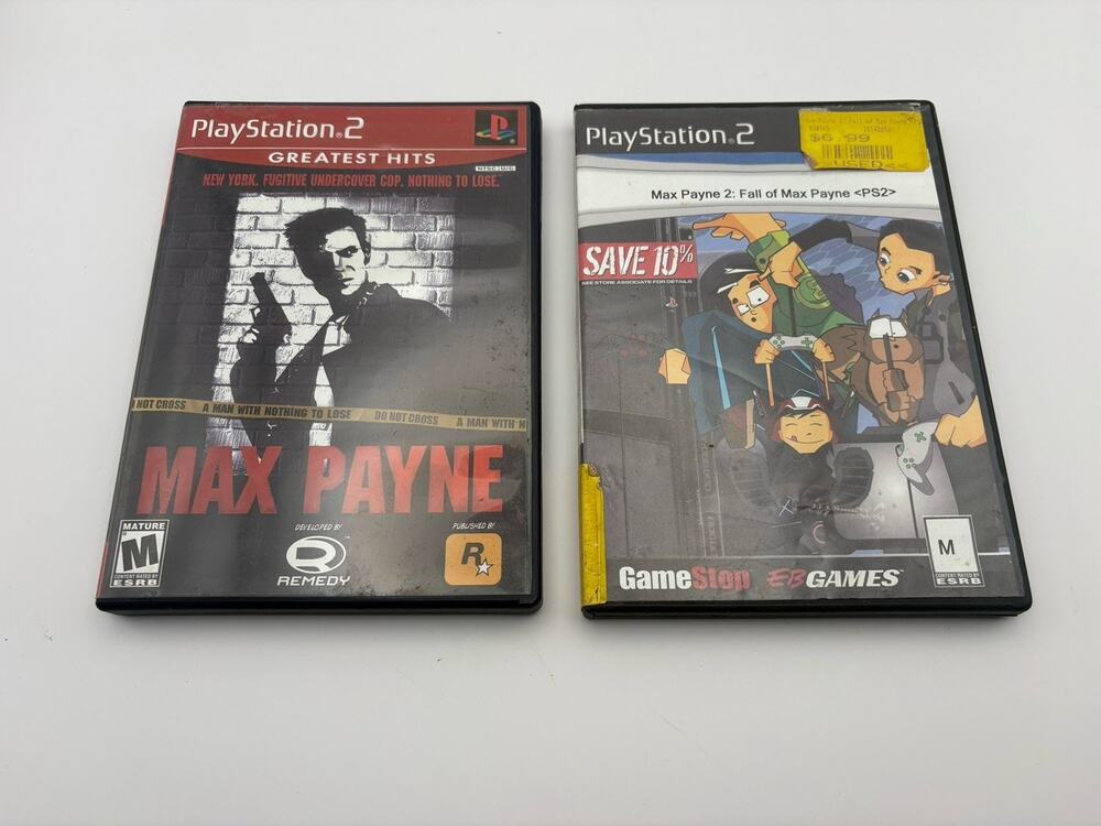 Max Payne 1 & Max Payne 2 (PS2) PlayStation 2 Game Lot Boot Tested